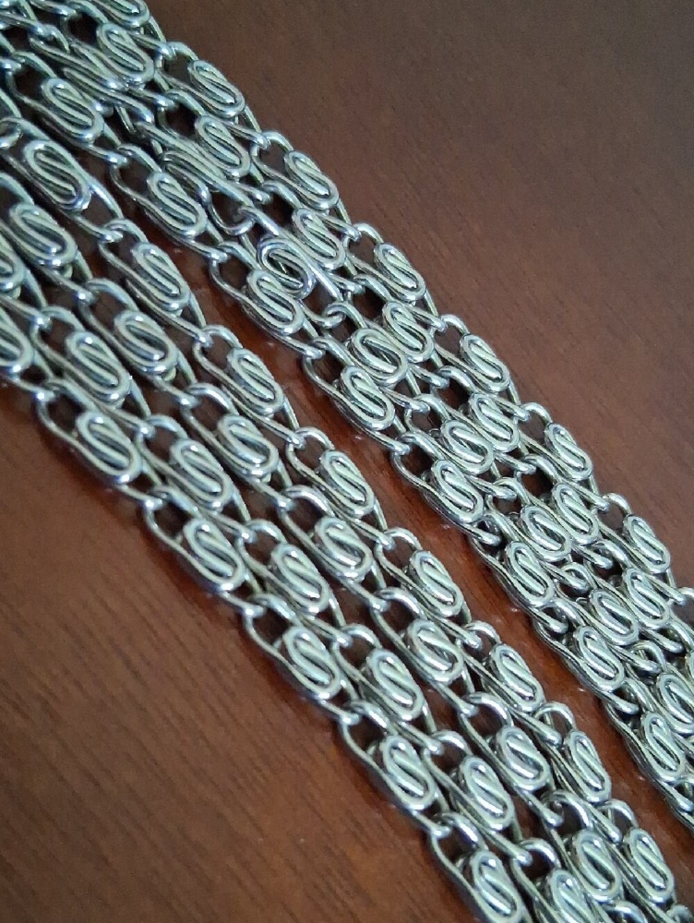 NWOT 48" Silver Chain Replacement Purse Strap B217